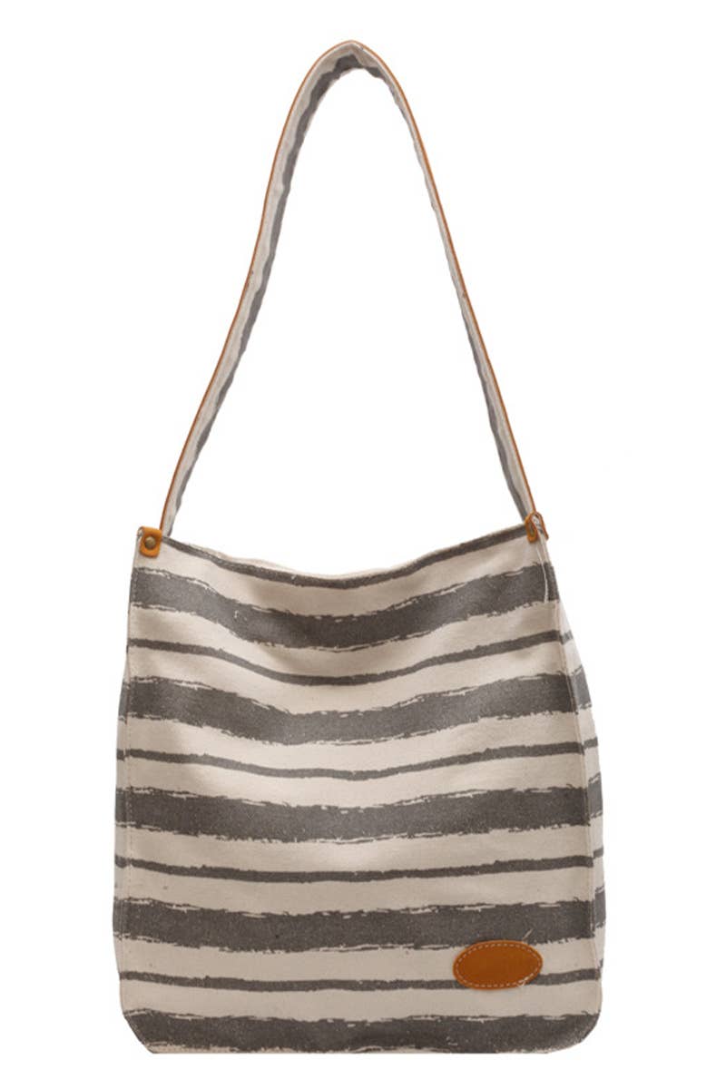 STRIPE PATTERN CASUAL SHOULDER BAG_CWAB0512