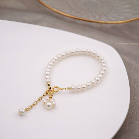 GOLD SIMPLE PEARL BRACELET