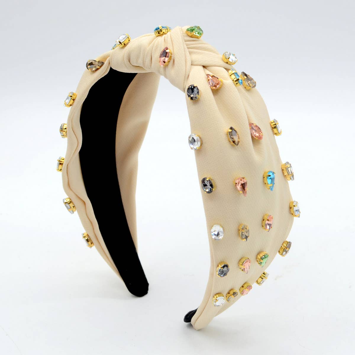 SIMPLE BEADED AND KNOTTED PEARL HAIRBAND_CWAHA0783