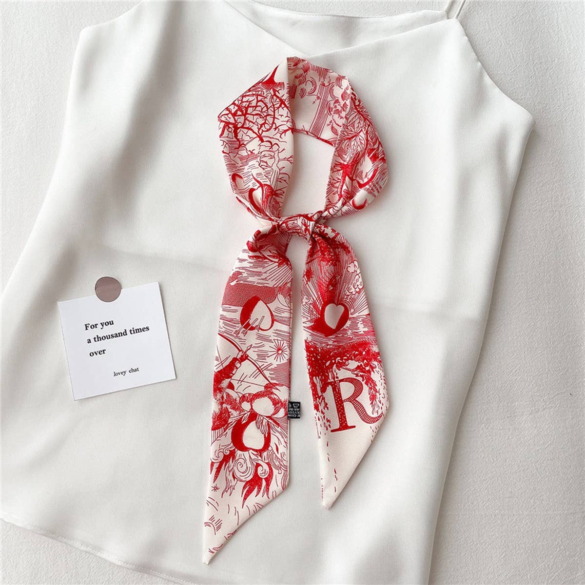 LETTER CREATIVE DOUBLE-LAYER HAIRBAND HEAD SCARF