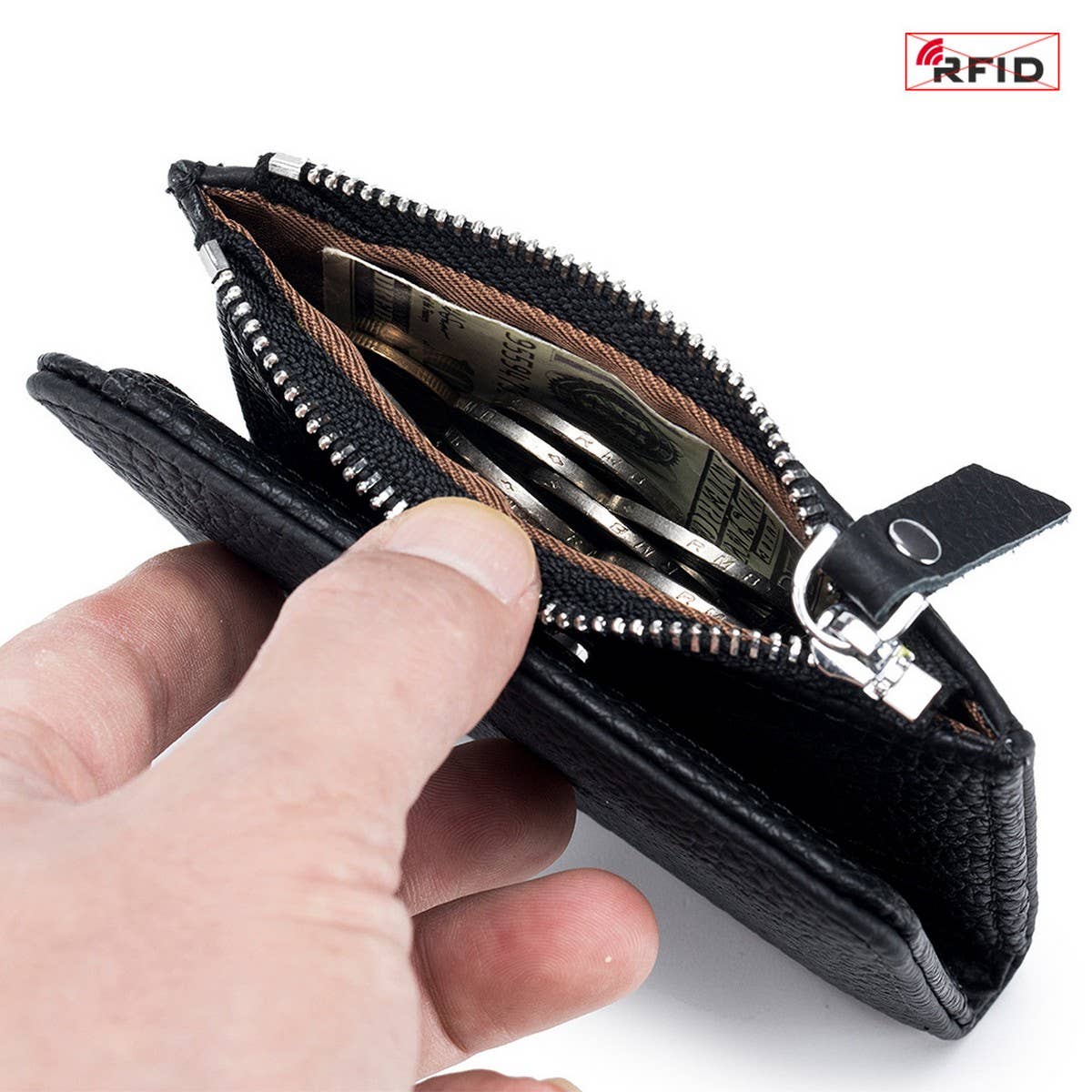 ULTRA-THIN SHORT CARD HOLDER GENUINE LEATHER WALLET_CWAB3704