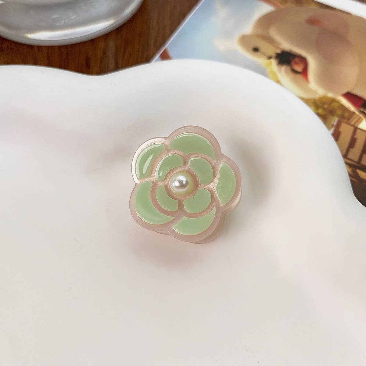 Luxury Hair Clip - Hepburn Camellia Mini Claw_CWAHA0729