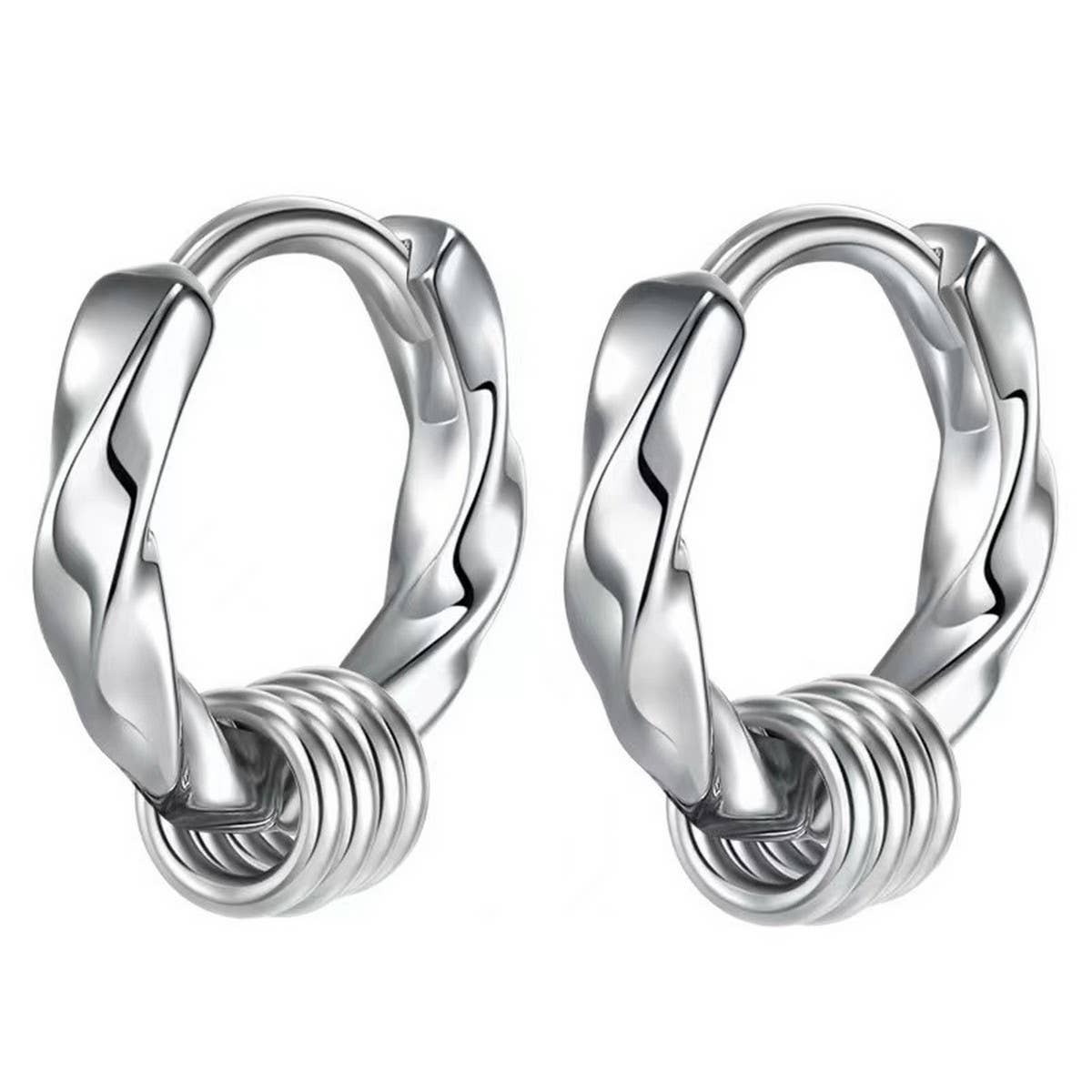 CLASSIC ROUND TWIST HOOP EARRINGS