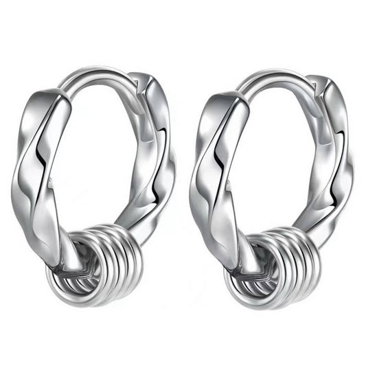 CLASSIC ROUND TWIST HOOP EARRINGS