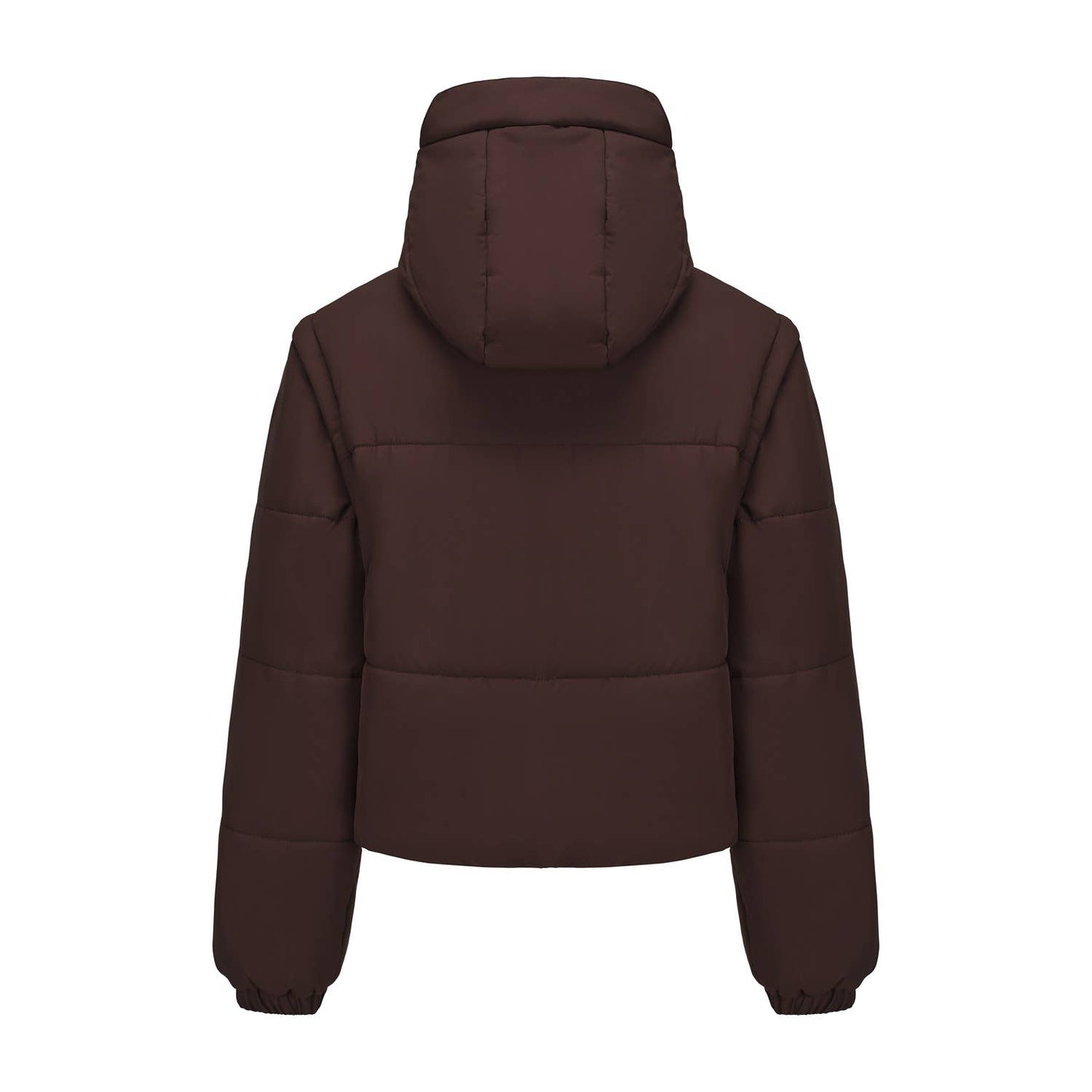 Short and thick breaded cotton-padded jacket