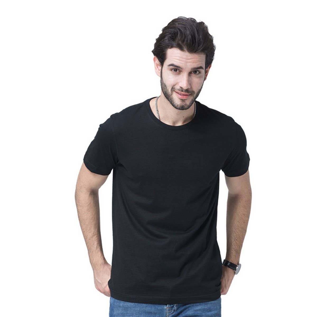 170g Slim Fit Cotton Crewneck Tee ??Unisex Basic Shirt
