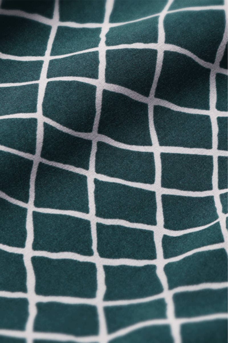 PLAID HALTER DRESS WITH IRREGULAR STRAPS