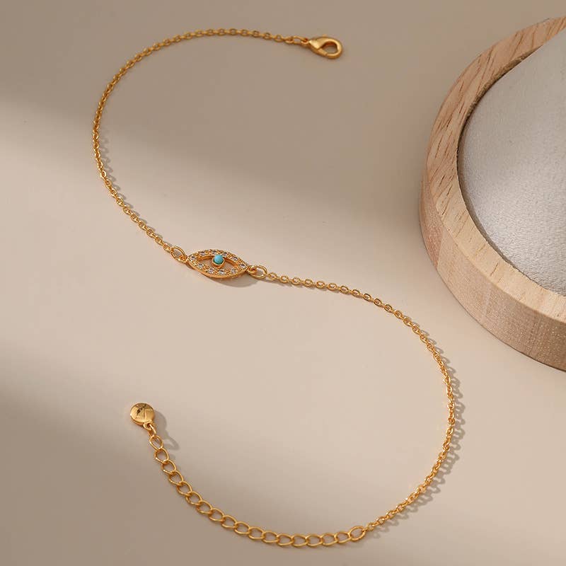 Niche and high-end hollowed-out eye anklet