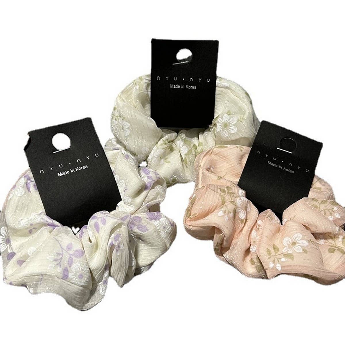 NEW SUMMER FLORAL HAIR SCRUNCHIES_CWAHA1718