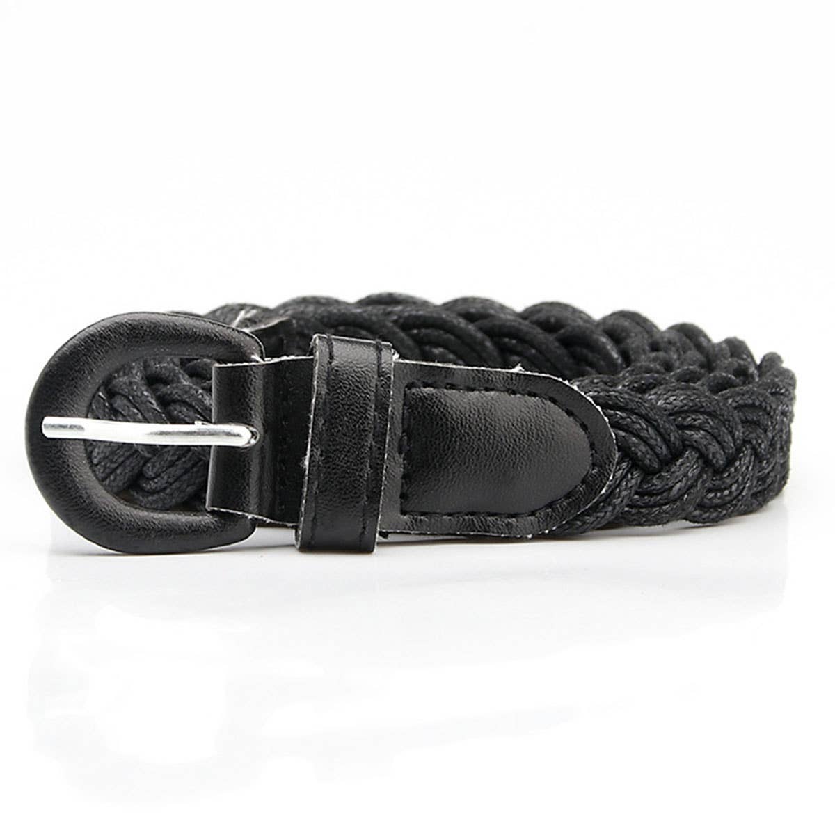 Retro-style women's wax rope woven belt