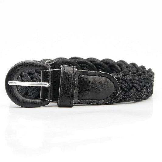 Retro-style women's wax rope woven belt