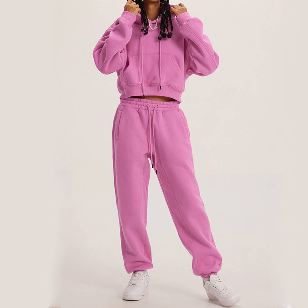 HOODED LONG-SLEEVED TOP HOODIE SET OF TWO SETS