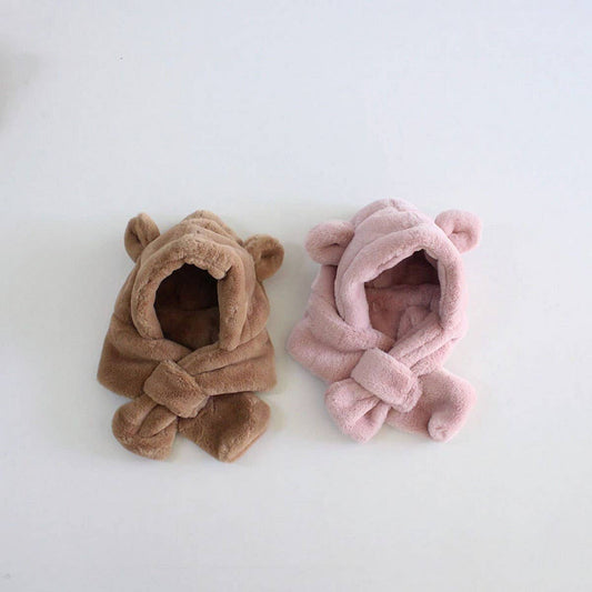 Kids Plush Hat & Scarf Set - Winter Warmth_CWAH2938