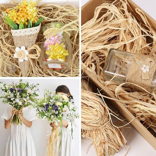 CWMM10267_NATURAL RAFFIA GRASS FOR BOUQUET WRAP DIY