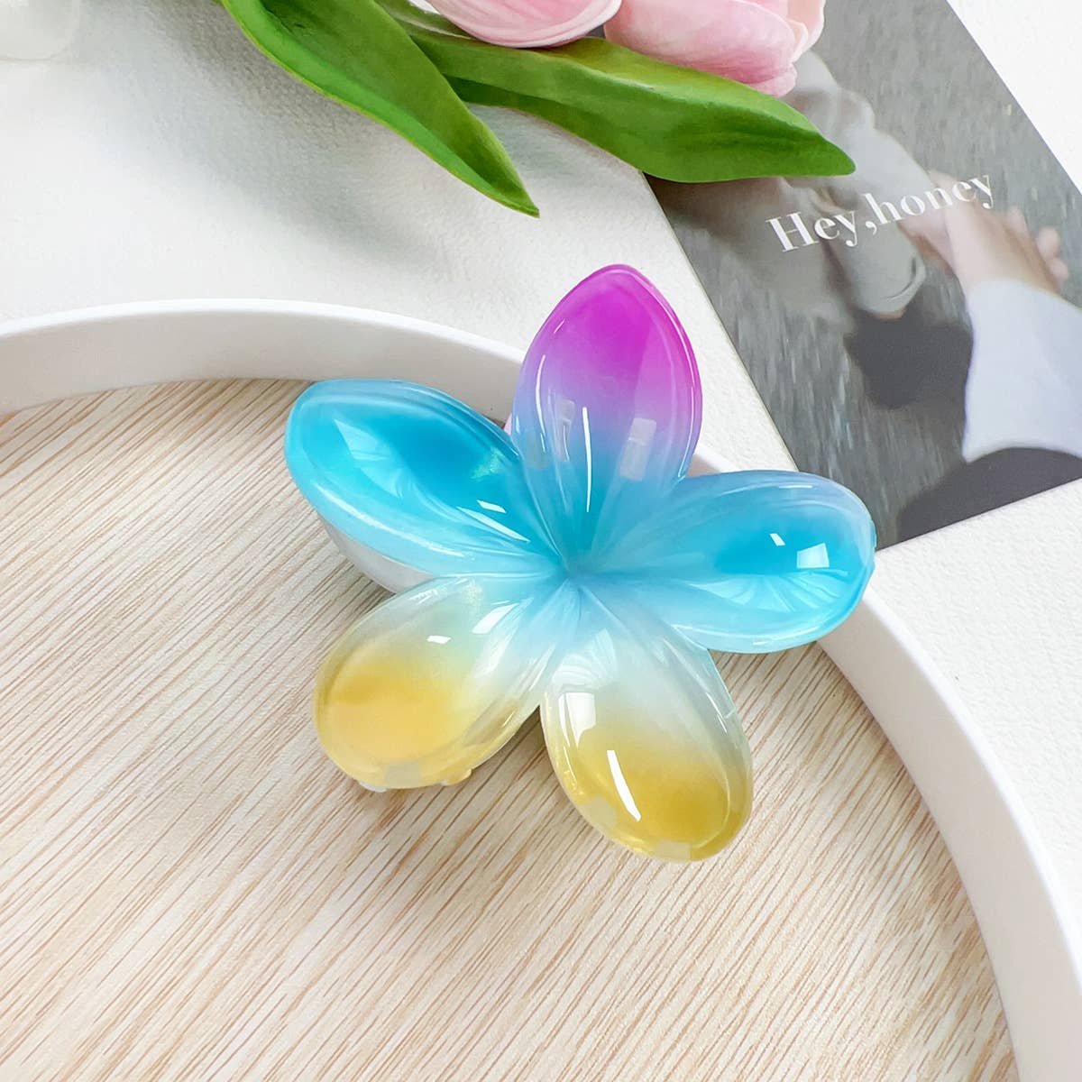 Colorful high-end floral hairpin clipper