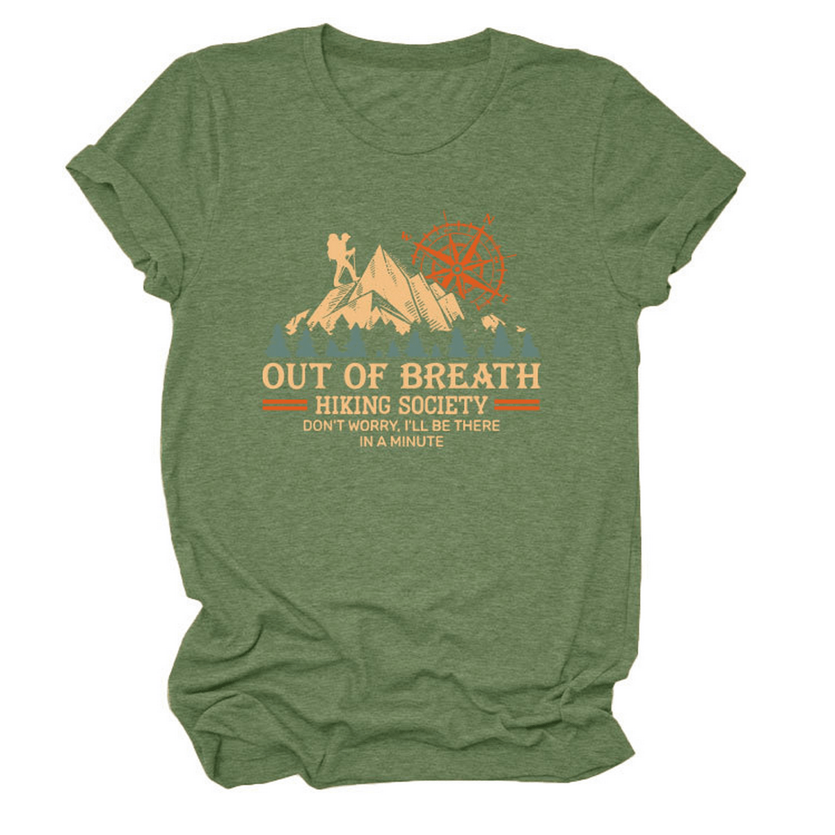 Comfy Crew Neck Tee ??Hiking Quote for Women_CWTTS1523