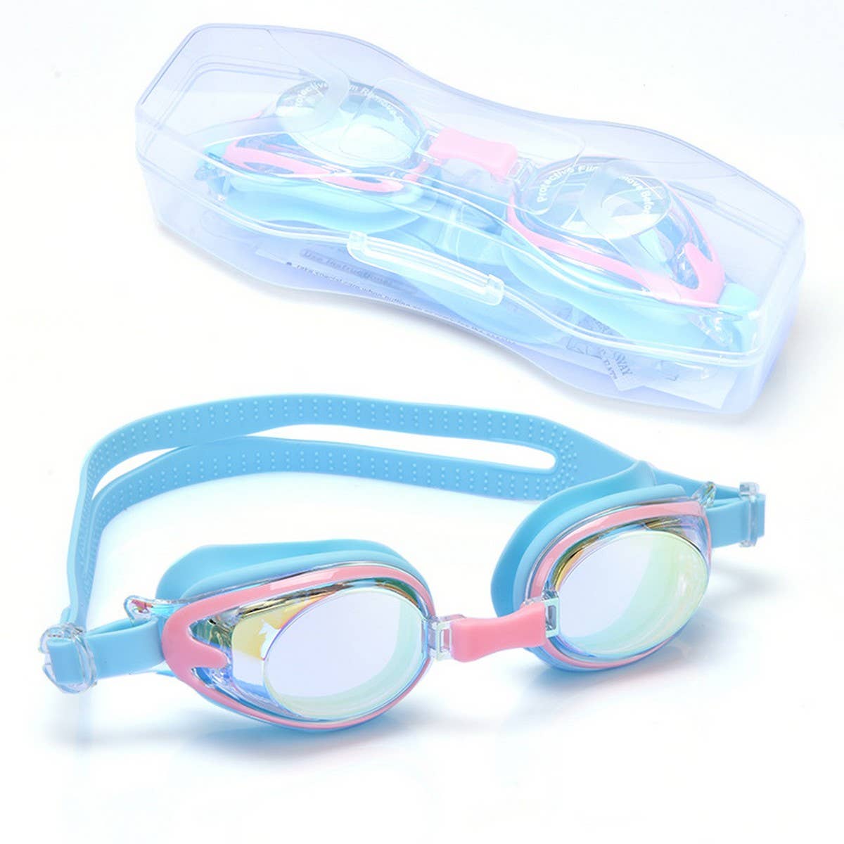 Kids Swim Goggles, HD Anti-Fog Waterproof Silicone