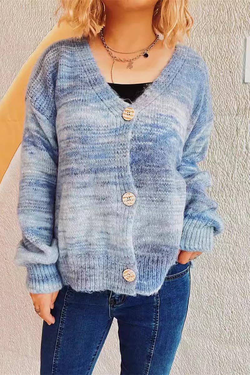 Sweet knit cardigan in tie-dye candy color