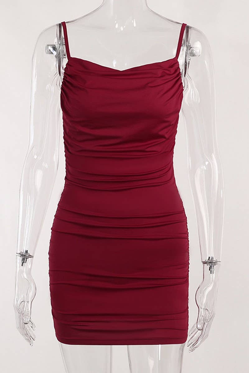 CWDSD6727_SOLID COLOR KNITTED SEXY BACKLESS SUSPENDER DRESS