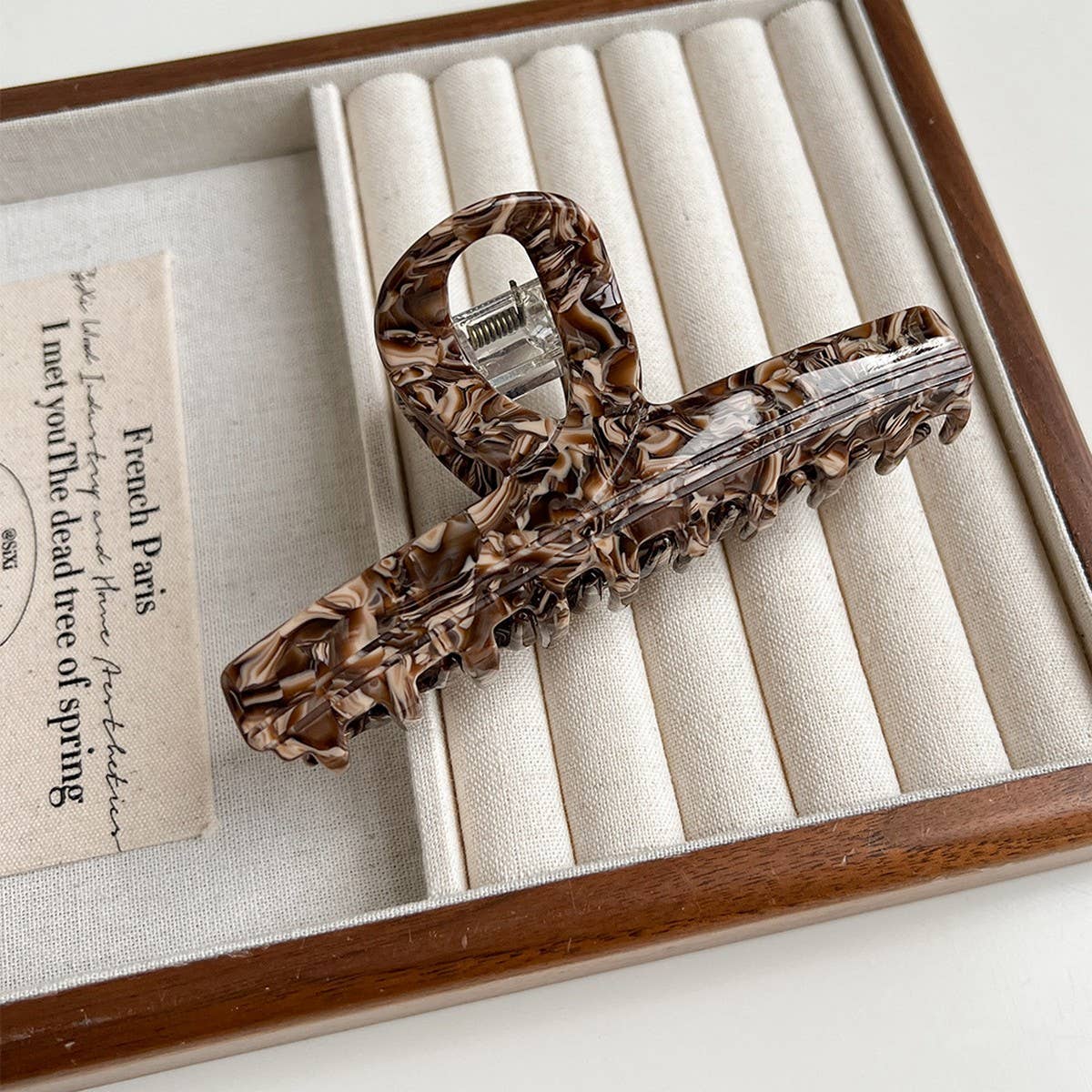 Large Brown Acetate Claw Clip ??Retro Chic Style_CWAHA6003