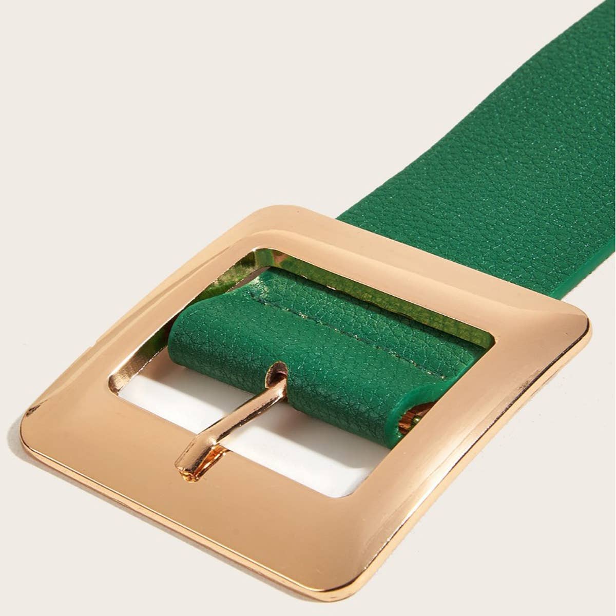 FASHIONABLE GREEN PU BELT_CWABE0445