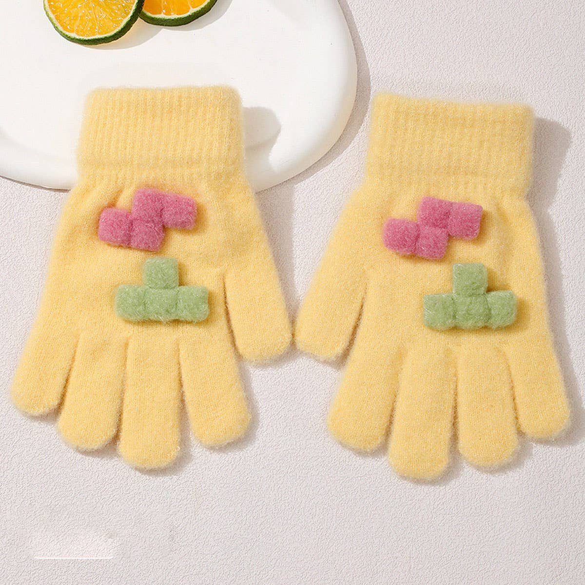 CWAG00583_KIDS WINTER KNIT THICK WARM GLOVES