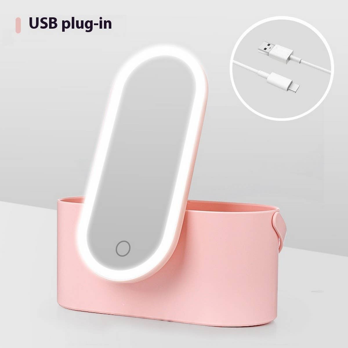 PORTABLE DRESSING BOX WITH LED LIGHT MIRROR_CWMM5633