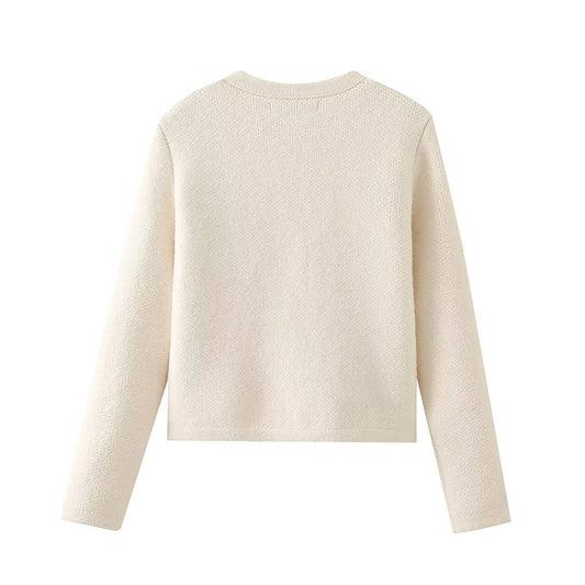 SIMPLE SINGLE BREASTED CARDIGAN WITH POCKETS