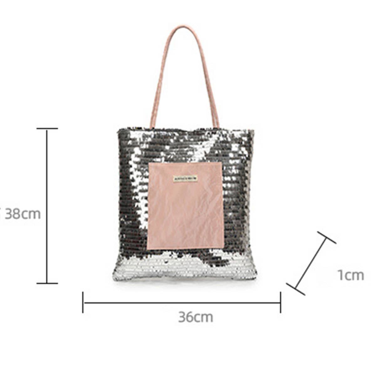 Sequined versatile single-shoulder bag