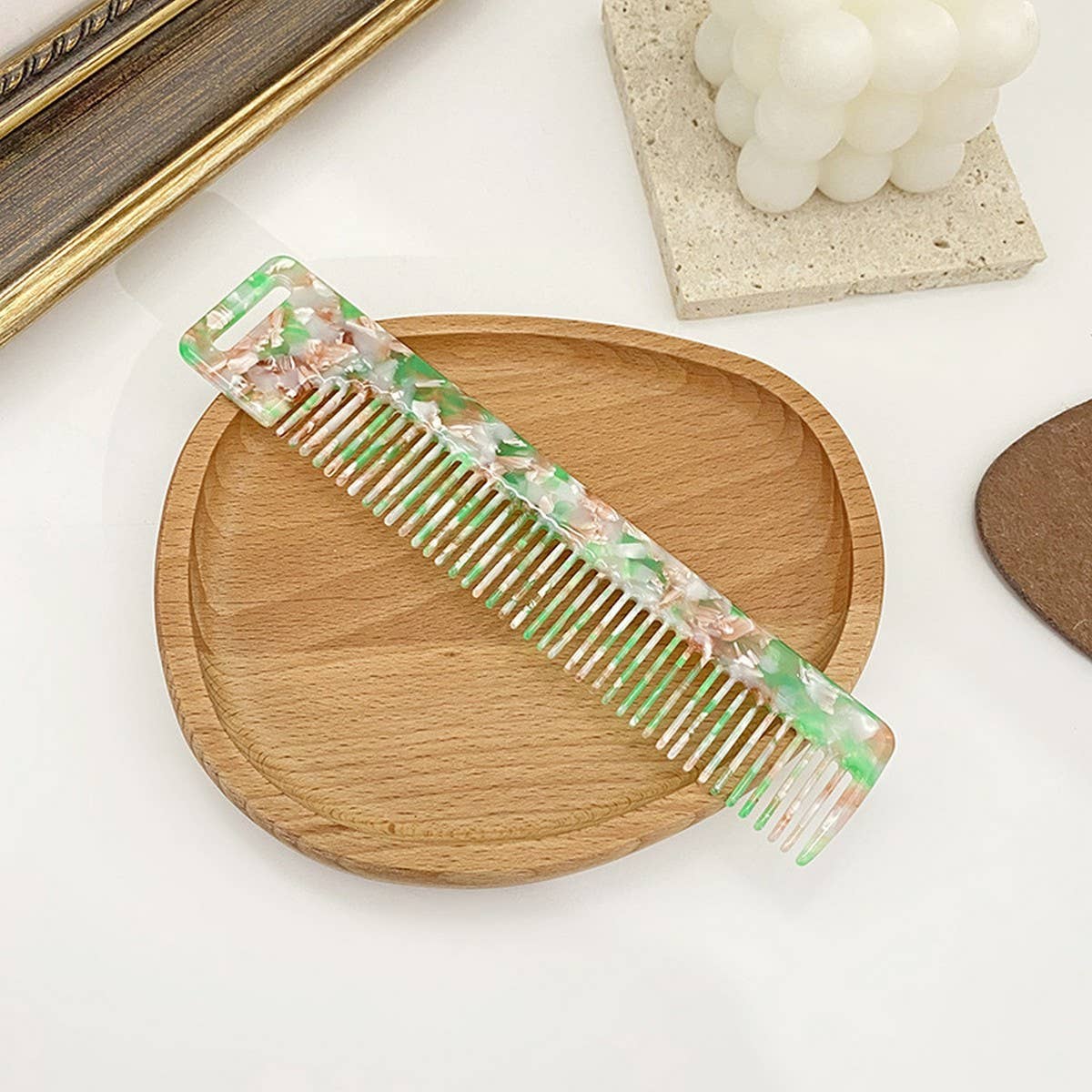 Retro Acetate Hair Comb for Styling & Makeup_CWMM6429