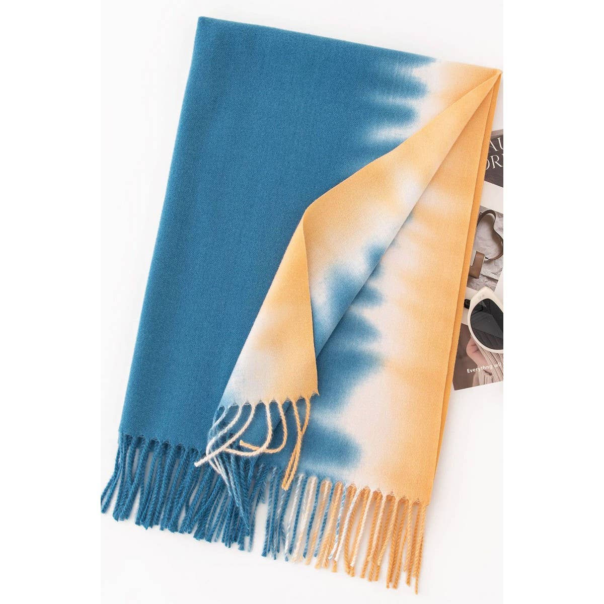 CWASC1481_GRADIENT COLOR SCARF SHAWL WARM NECK SCARF