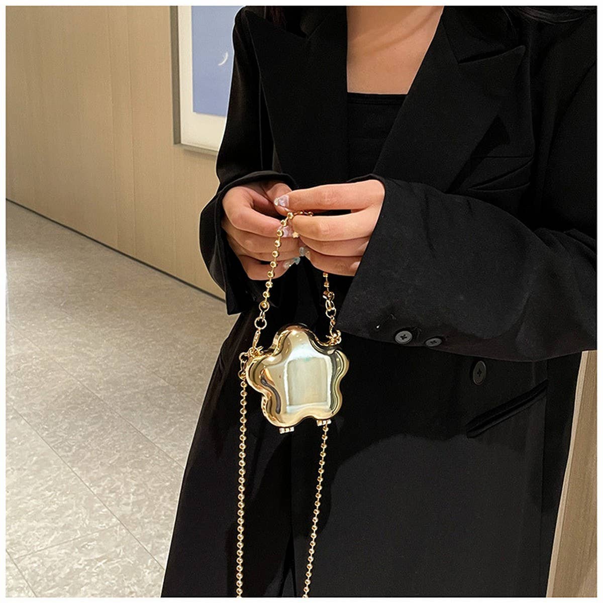 STAR SHAPE EVENING CLUTCH  BAG SHOULDER BAG_CWAB3262