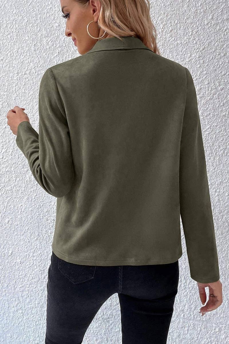 CWOJA0967_FALL VINTAGE LONG-SLEEVED FLEECE JACKET