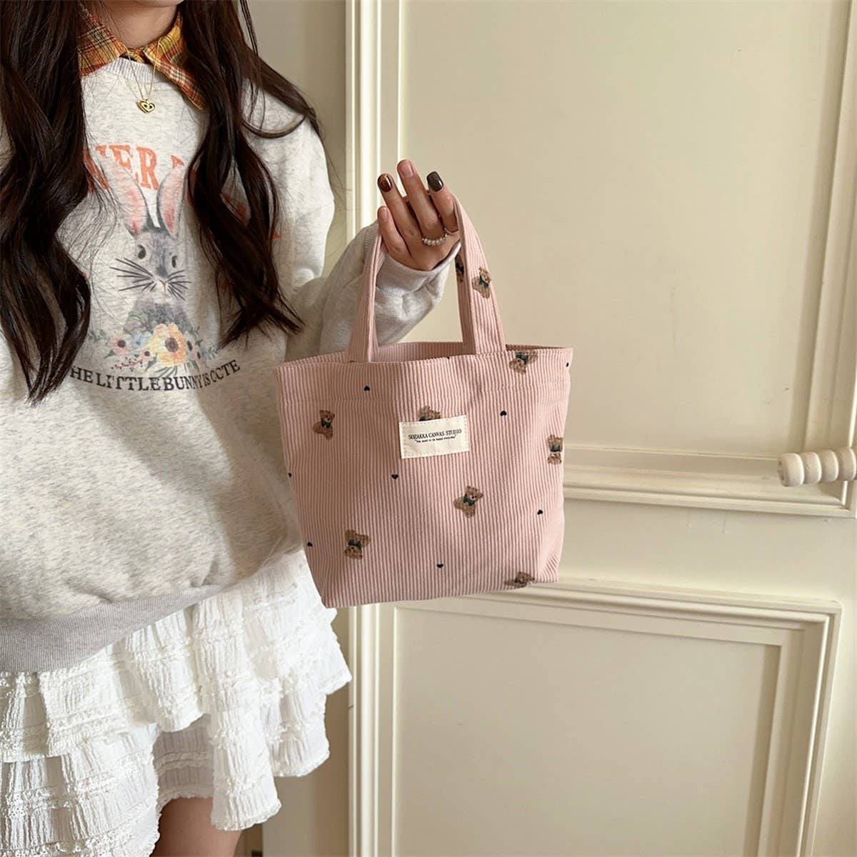 CWAB5802_SIMPLE CASUAL BEAR OUTING HANDBAG