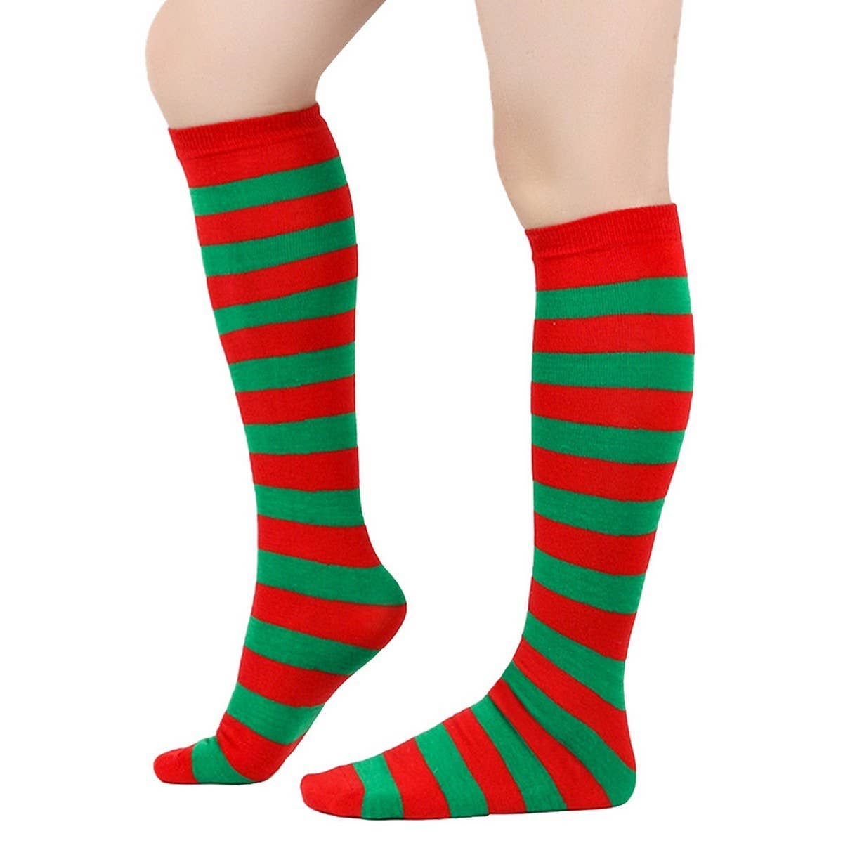 CWMM10073_STRIPED KNEE-HIGH SOCKS FOR CHRISTMAS