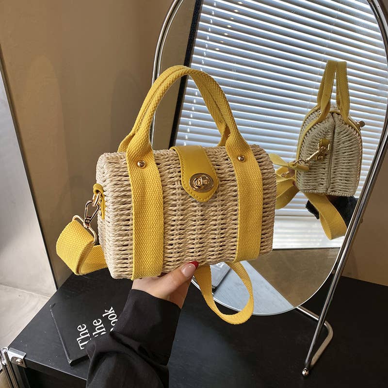 Artistic beach versatile hand-held crossbody bag