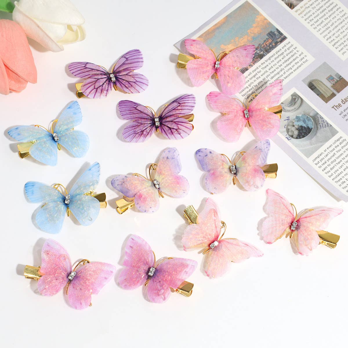 Sweet butterfly hairpin, fresh bangs accessories