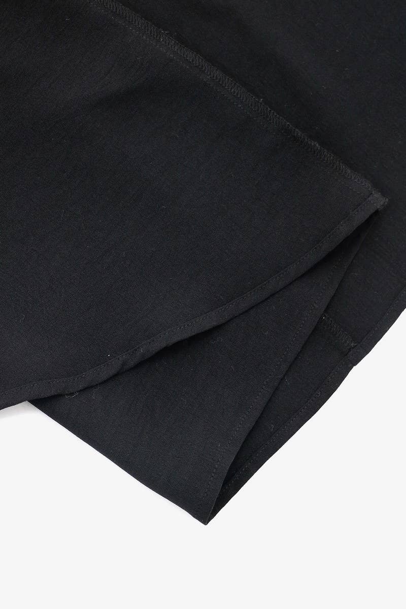 CWDSD6459_CONTRAST COLOR IRREGULAR METAL NECKLACE DRESS