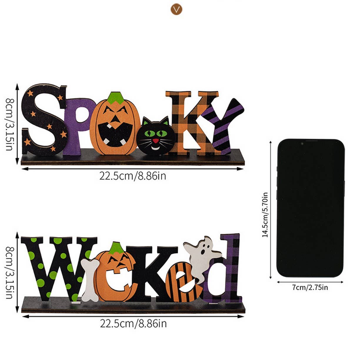 CWMM10265_HALLOWEEN WOODEN LETTER TABLETOP DECORATION