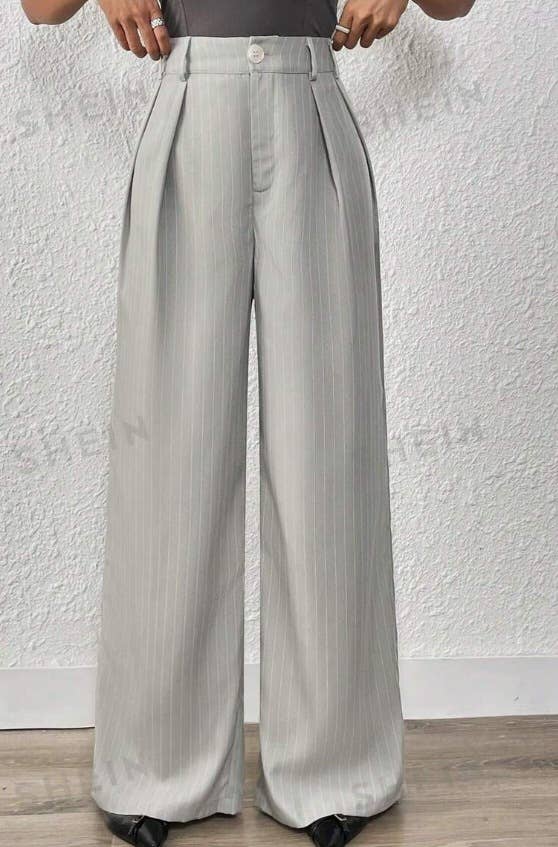 Sagging straight leg casual floor length pants