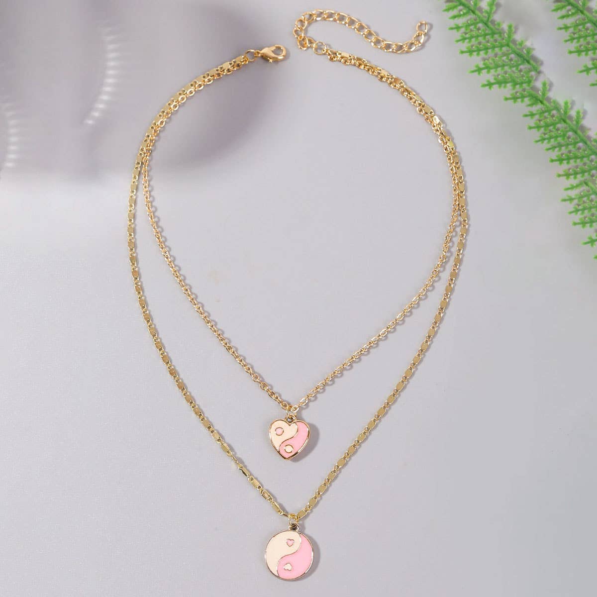 HEART CHARM LAYERED NECKLACE