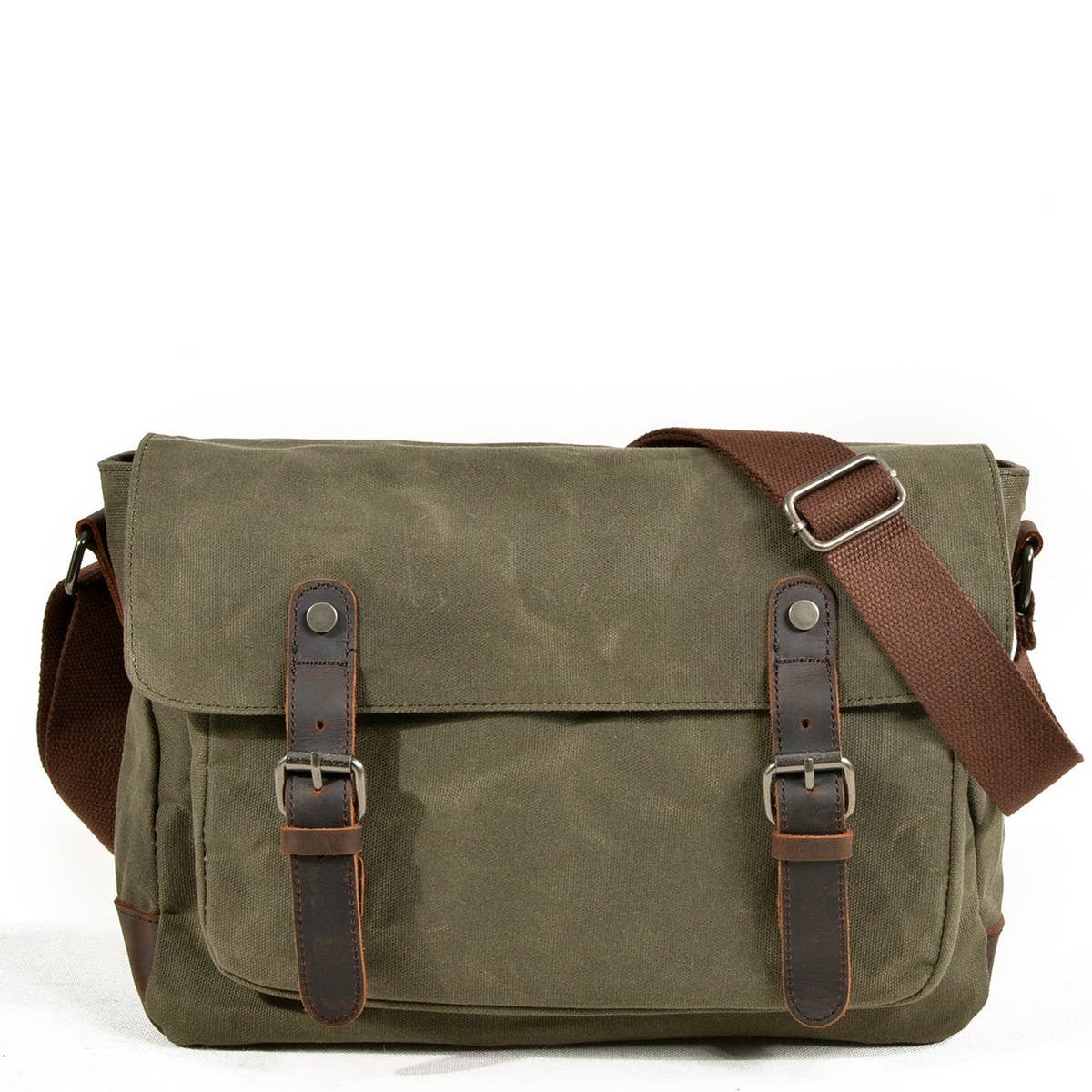 Men's Waterproof Waxed Canvas Satchel Bag_CWAB5560