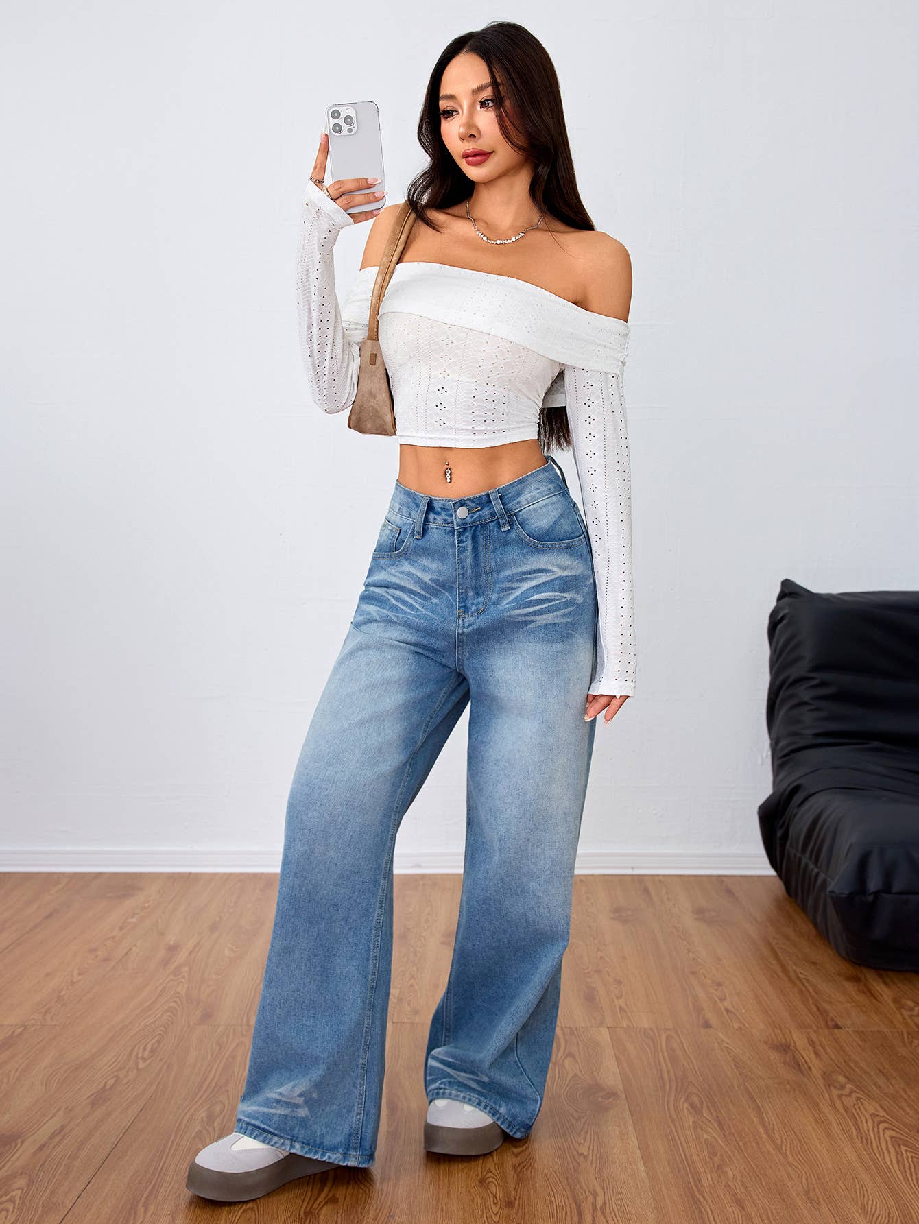 Women¡¯s Sweet & Sexy Off-Shoulder Crop Top