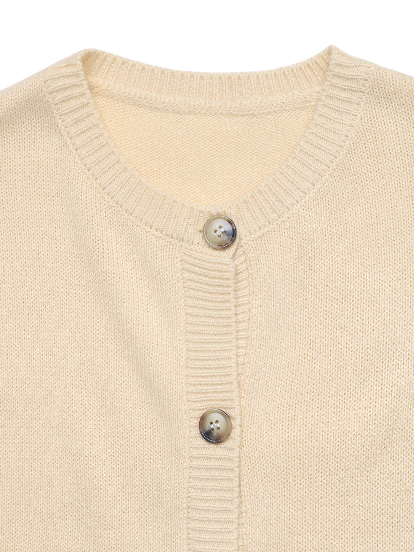 Simple bear jacquard knitted cardigan