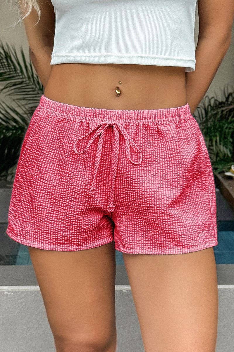 CWBSP00627_CASUAL STRIPED TIE WAIST SHORTS