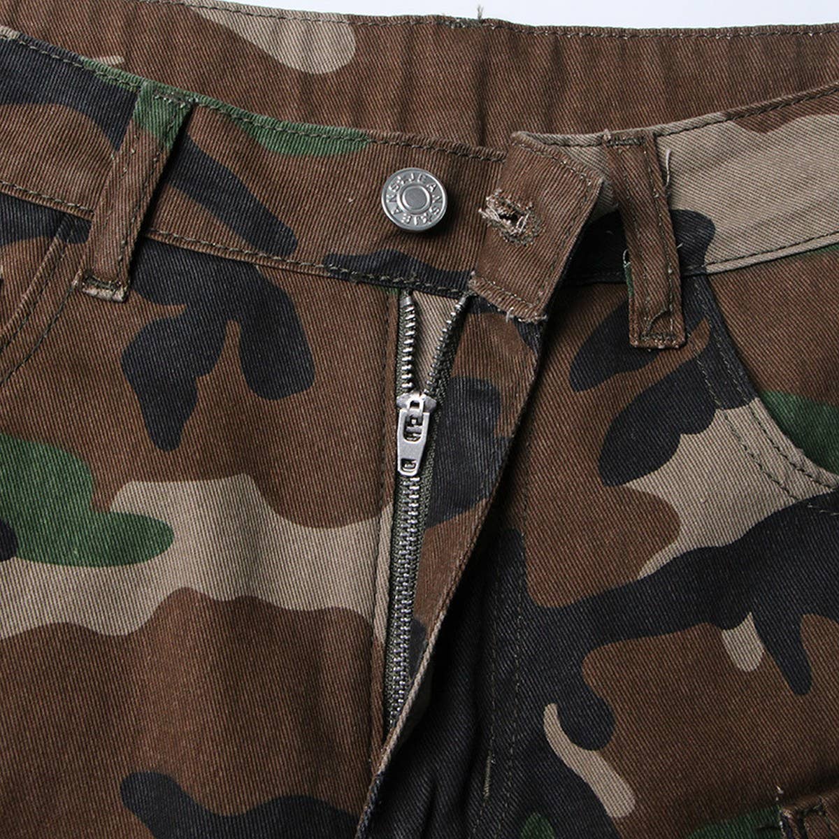 HIP HOP STYLE MULTI POCKET CAMOUFLAGE JEANS