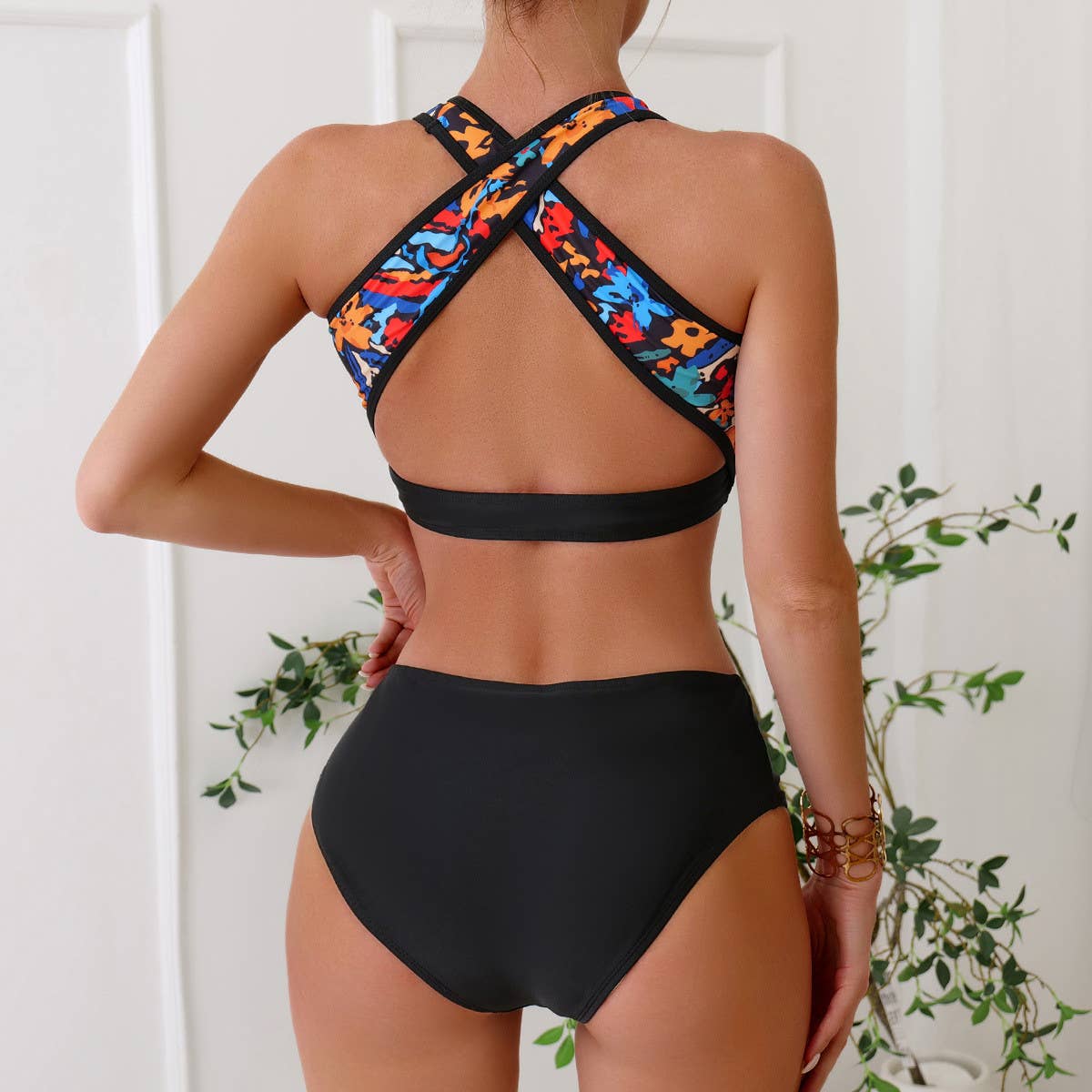 PRINTED CUTE SKIRT THREE-PIECE SWIMSUIT_CWMW0324