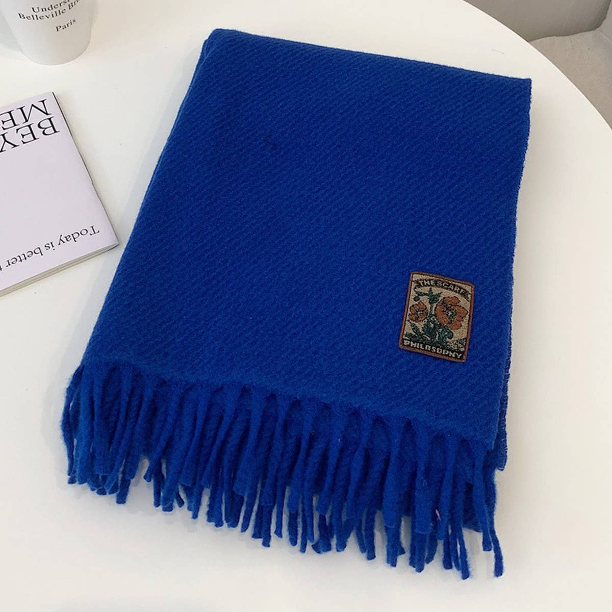 Winter Solid Acrylic Blend Scarf ? Neckwarmer