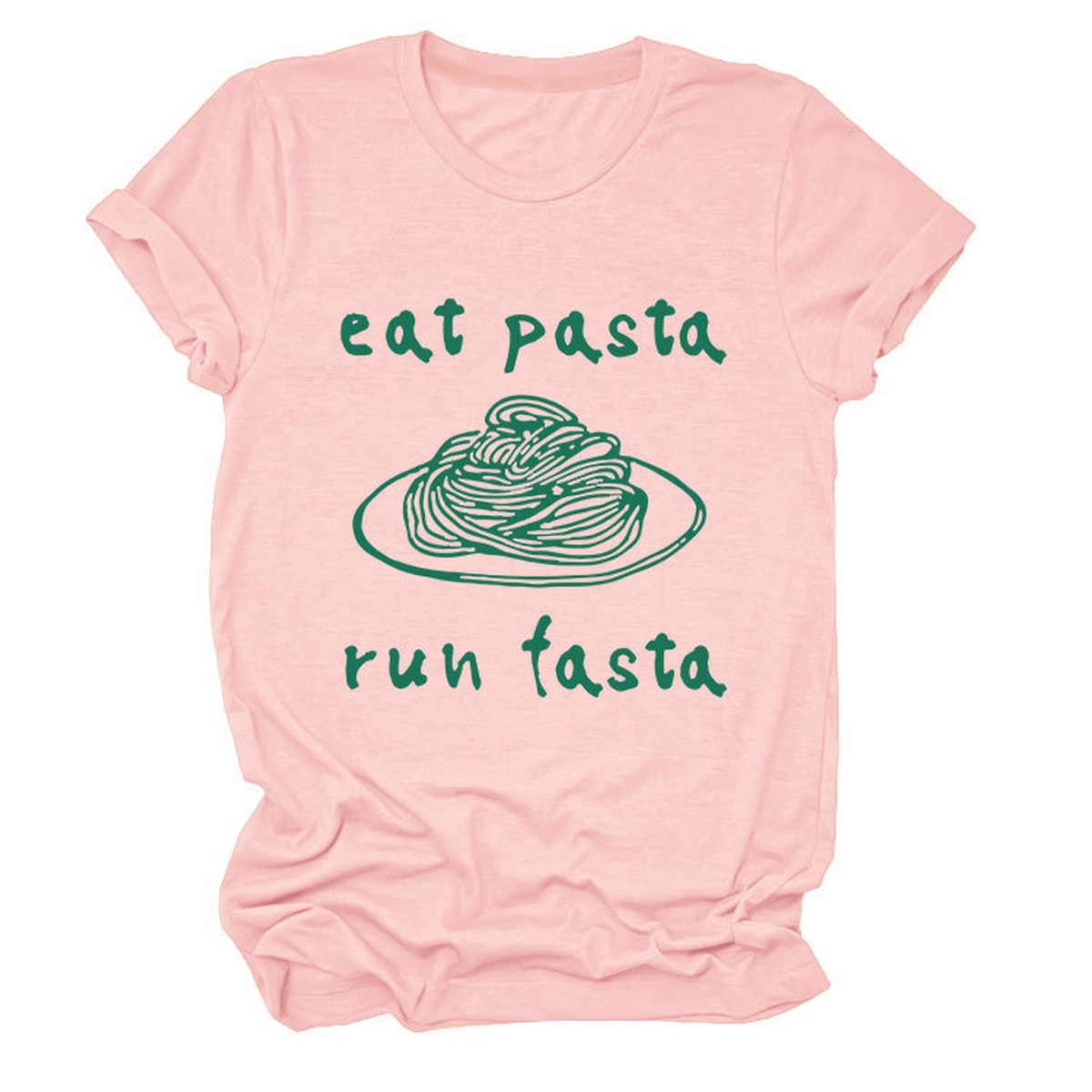 Trendy Women¡¯s Short Sleeve Tee ? Eat Pasta Run