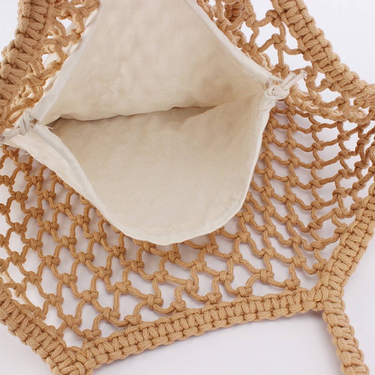 SIMPLE COTTON THREAD HAND-WOVEN SHOULDER BAG_CWAB4681